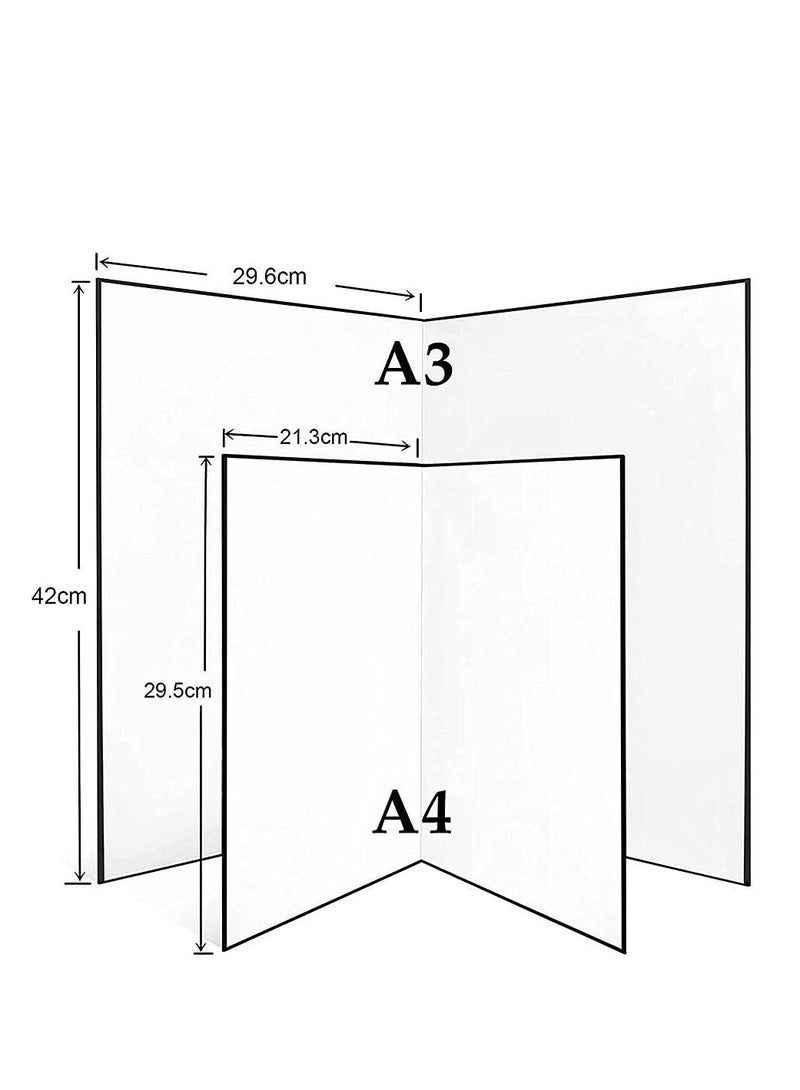 Lighting 3 In 1 Light Reflector Cardboard Photography Folding Diffuser for Glass Ceramic Jewelry Cosmetics Food Product Still Life Photo Shooting Thick Paper Double Sided Board (A3 Gold) - Image 2