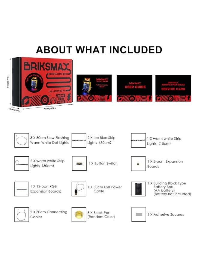 BRIKSMAX BRIKSMAX Led Lighting Kit for LEGO-10323 PAC-Man Arcade - Compatible with Lego Icons Building Blocks Model- Not Include Lego Set  - Image 3