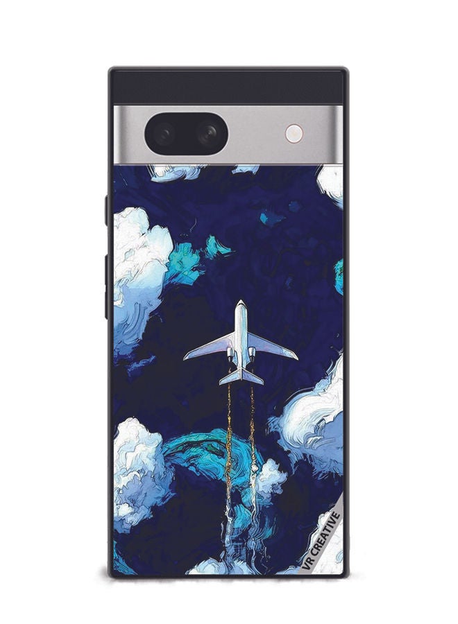 VR CREATIVE Protective Case Cover For Google Pixel 7a Aeroplan Design Multicolour - Image 1