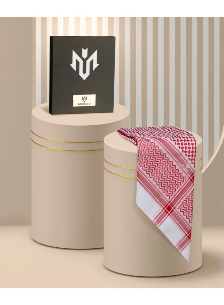 شماغ مسارو احمر فاتح كلاسيك الجديد - Image 1