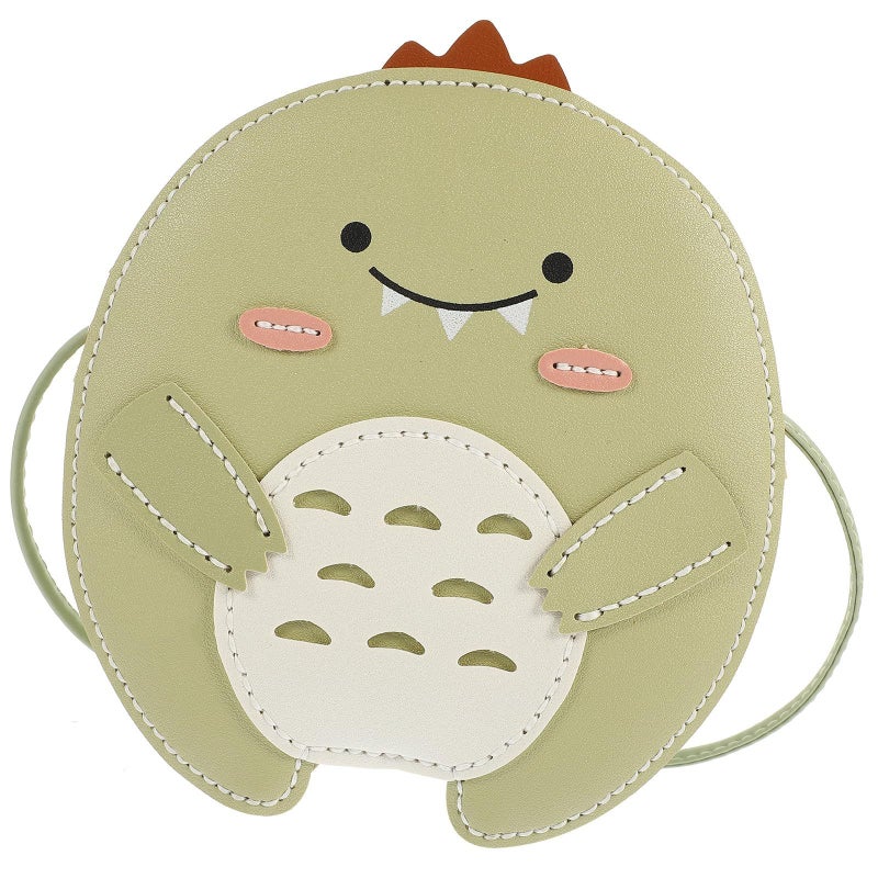 DIY Pu Leather Bag Making Kit Crossbody Purse Green Dinosaur Craft Supplies - Image 2