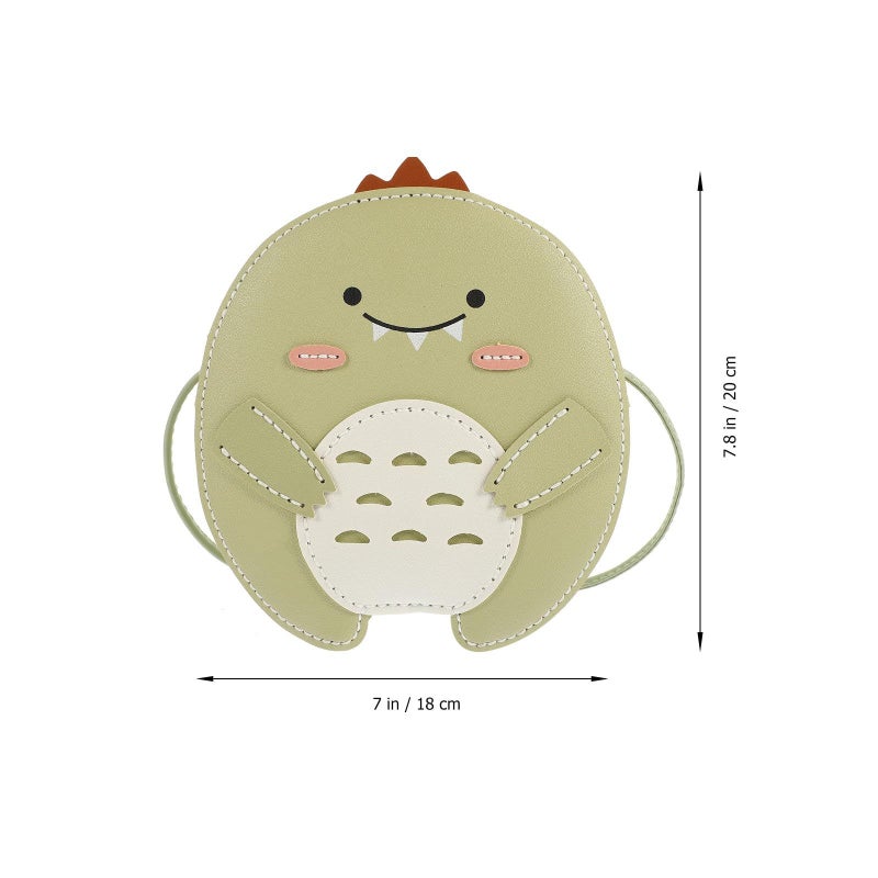 DIY Pu Leather Bag Making Kit Crossbody Purse Green Dinosaur Craft Supplies - Image 3