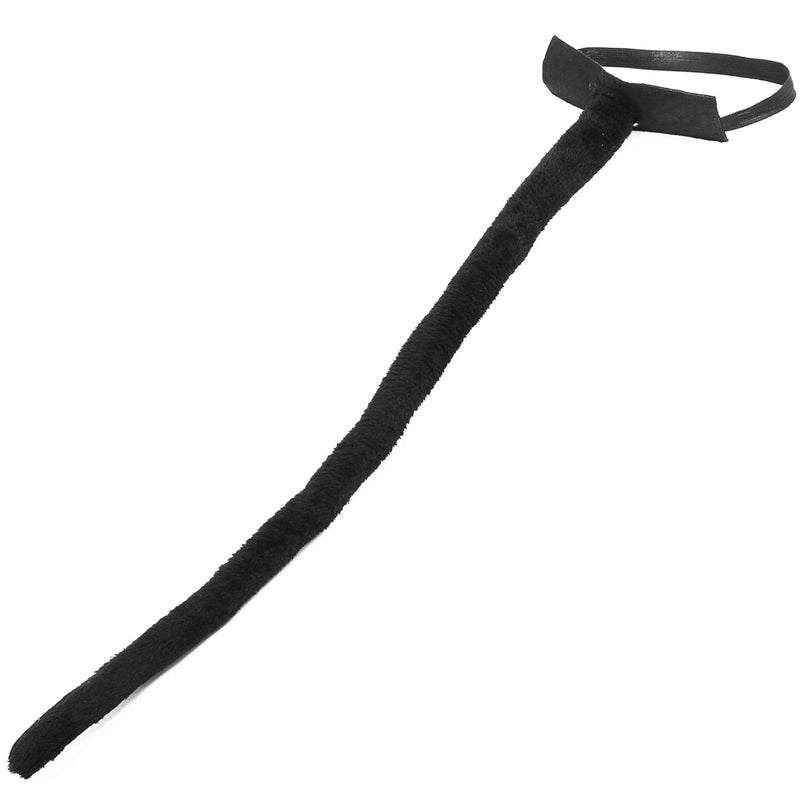 Skeleteen إكسسوارات زي سكلتين - ذيل قطة أسود فروي للزي - قطعة واحدة - Image 2