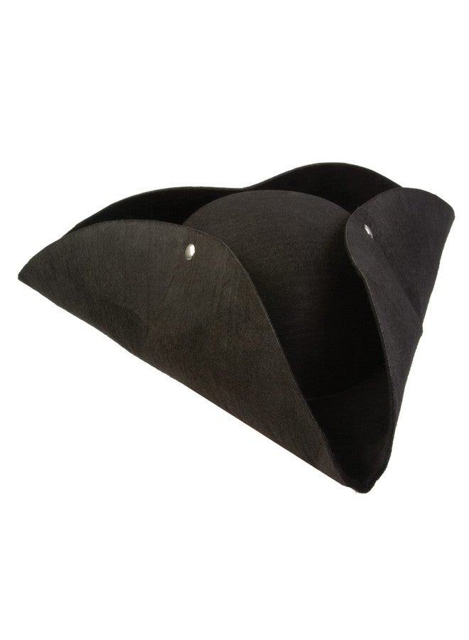 Rubies Forum Novelties womens Deluxe Tricorn Pirate Hat Costume Accessory, Black, One Size US - Image 1