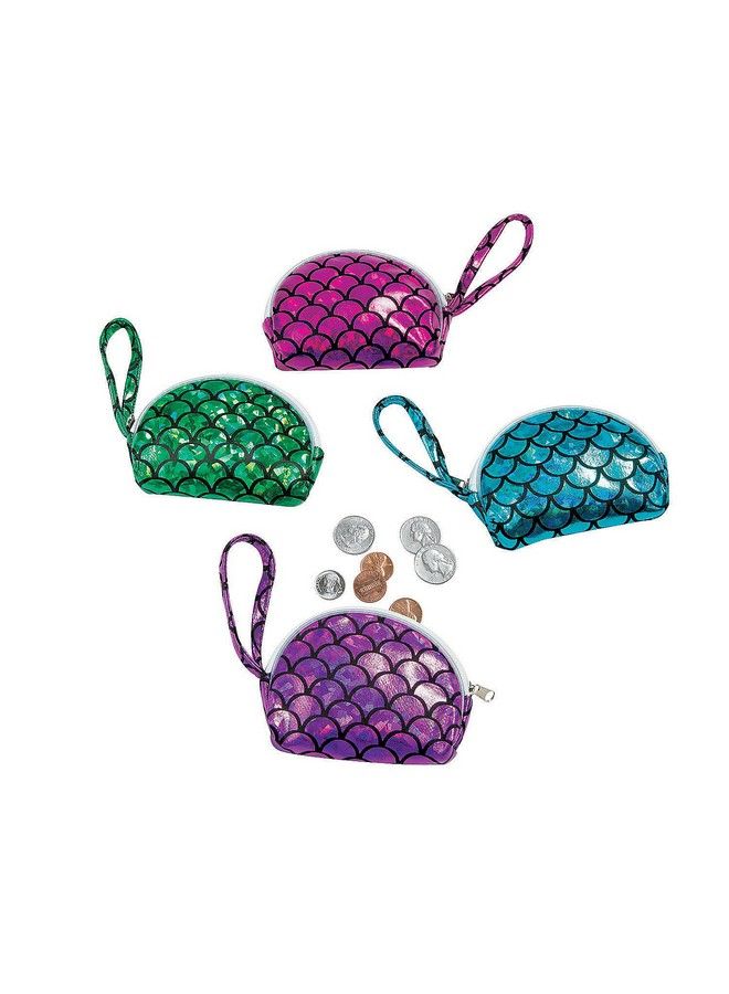 Fun Express Mermaid Coin Purses (Set Of 12) Under The Sea And Mermaid Party Favors  - Image 2