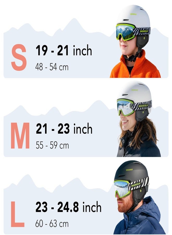 MOUNTALK Ski Helmet with Ski Goggles for Men,Women & Kids - Adjustable Fit, Lightweight - Perfect for Youth, Adults, and Children, Skiing/Snowboarding, Matte Black,M - Image 5
