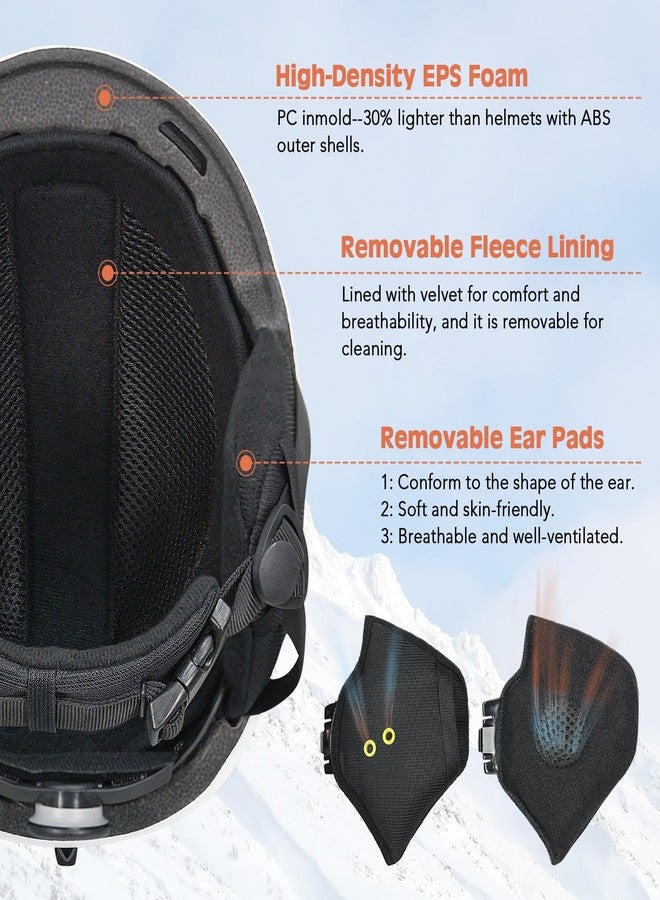 MOUNTALK Ski Helmet with Ski Goggles for Men,Women & Kids - Adjustable Fit, Lightweight - Perfect for Youth, Adults, and Children, Skiing/Snowboarding, Matte Black,M - Image 4