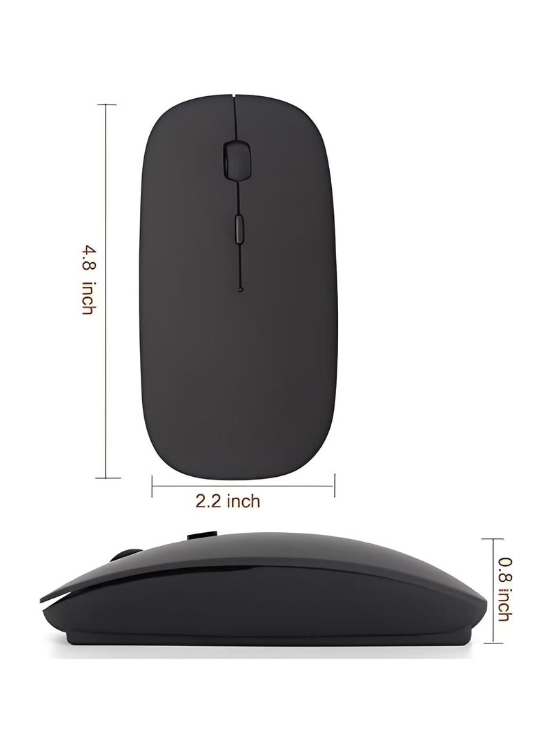 2.4GHz Wireless Optical Mouse with USB Receiver – Ergonomic & Responsive – Black  - Image 2