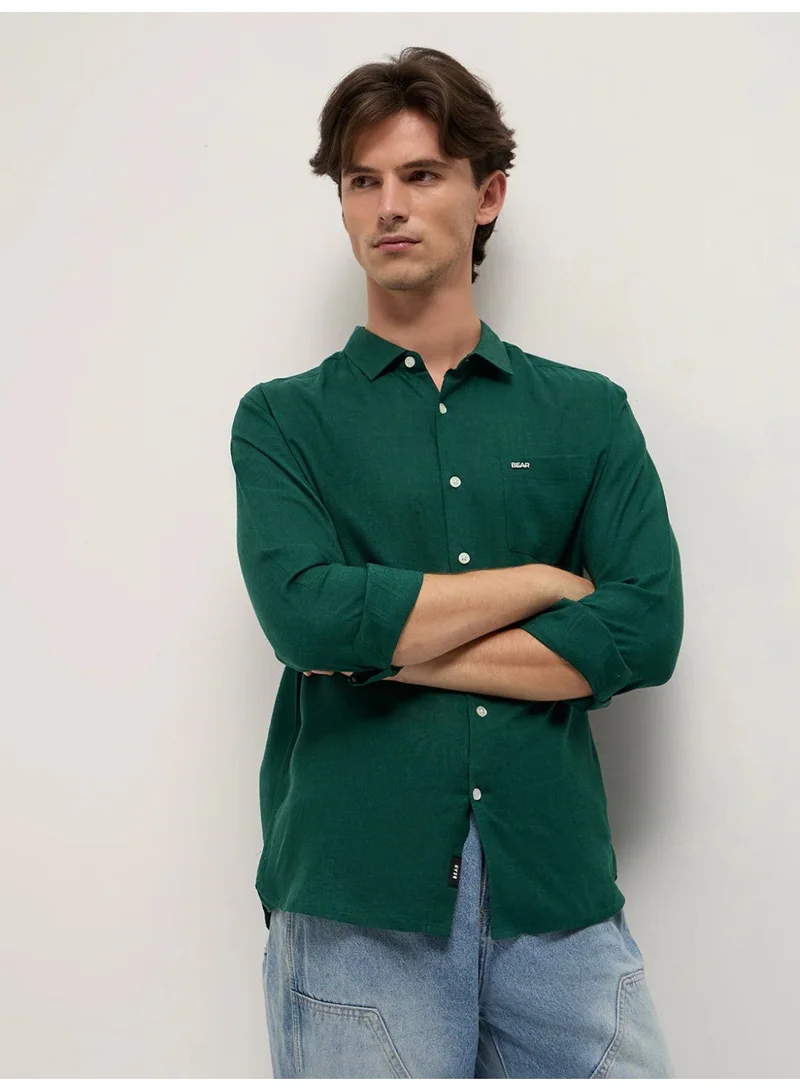 THE BEAR HOUSE  Men’s Long Sleeve Shirt – Classic, Comfortable and Stylish Essential for Work, Travel or Casual Outings for Men | Best Price UAE