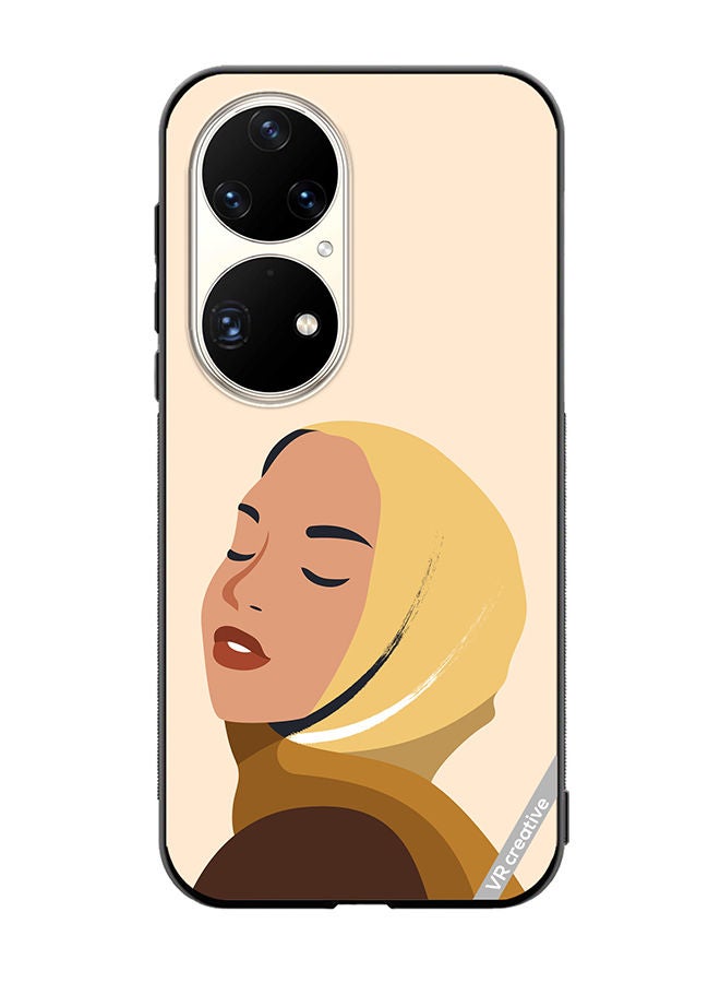 VR CREATIVE Protective Case Cover For Huawei P50 Pro Cartoon Woman Shape Design Multicolour - Image 1