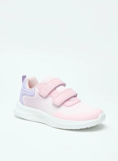 شو اكسبرس Colourblock Sports Shoes with Hook and Loop Closure