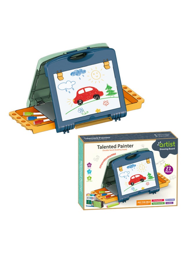 Customized Double-sided Magnetic Painting Whiteboard Chessboard Toy Processing Children's Early Education Portable Double-sided Painted Blackboard OEM-Color:050-34  - Image 2