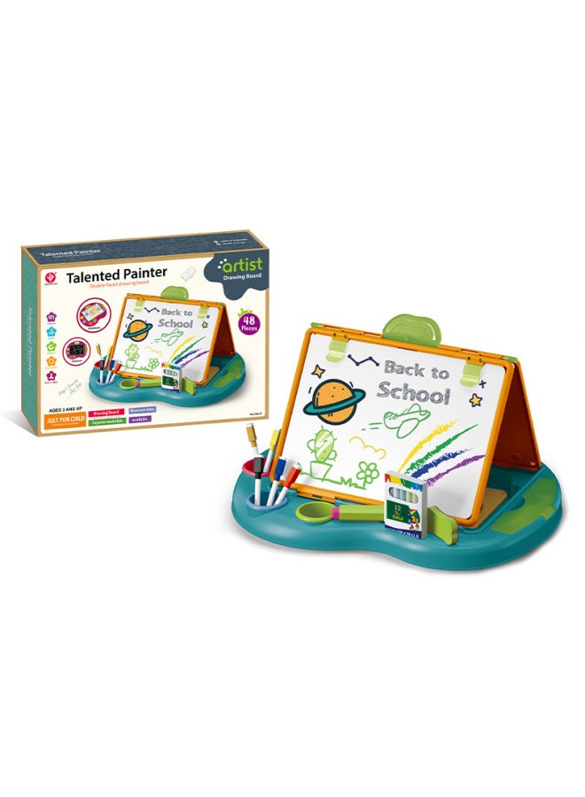 Customized Double-sided Magnetic Painting Whiteboard Chessboard Toy Processing Children's Early Education Portable Double-sided Painted Blackboard OEM-Color:050-34  - Image 3