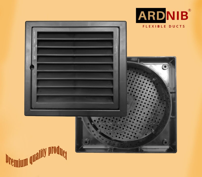 Ardnib 6 Inch Vent Cover/Ventilation Vent Cover/Chimney Pipe outer Vent Cover/Used for Anti Cockroach, Lizards, Insects, 150 mm Exhaust Fan Cap Chimney Pipe Cowl (ABS BLACK, 6 INCH) - Image 2