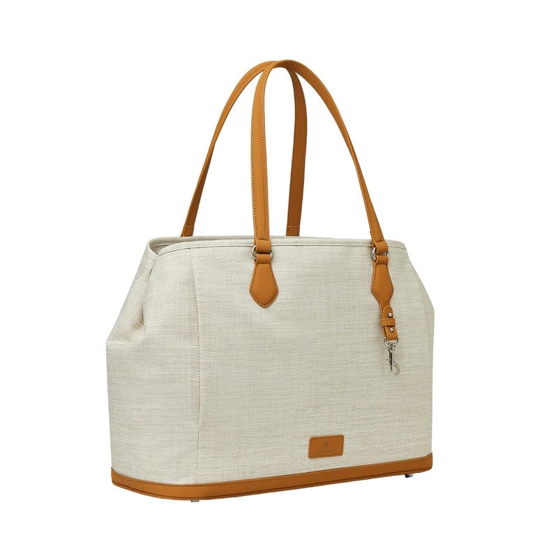 Nordace Siena Pro Tote Grande - Spacious 15 Inch Laptop Work Tote Bag for Everyday & Travel (Beige) - Image 3