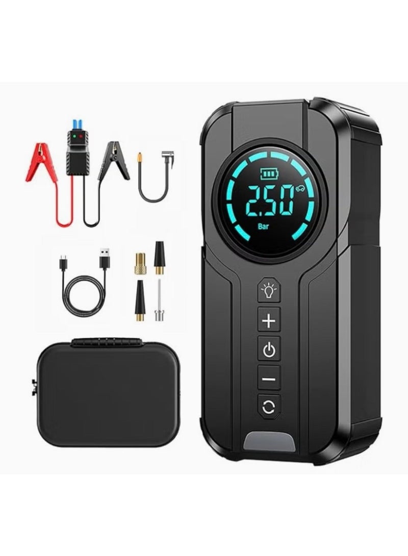 Portable Emergency Battery Operator for Cars with Built-in Air Blower – Digital LED Display, Type-C Fast Charging, Auto Blower Stop, LED Emergency Lighting – Latest Version - Image 1