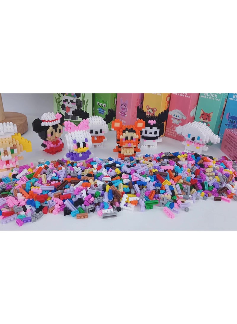 سانريو 3PCS Small Particles Granule Assembled Building Blocks, DIY Block Building , Classic Mini Building Bricks Assembling Blocks Early Intelligent Toys for Children 6+ Years(Blind Box, Random Style) - Image 3