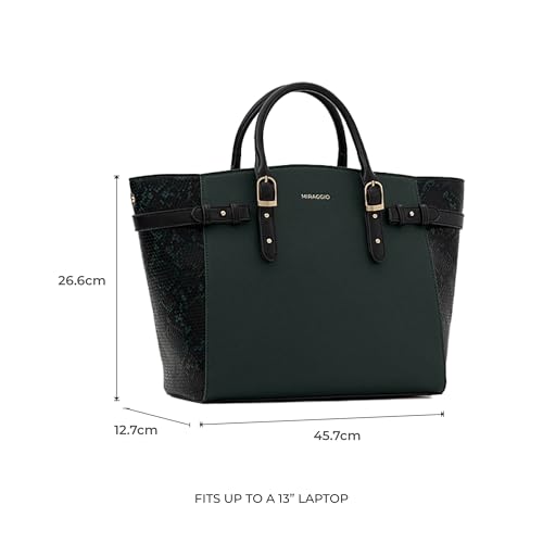 Miraggio Rosalind Tote Bag For Women With Adjustable & Detachable Strap | Fits Upto 13 Inch Laptop | Office Bag For Women Stylish - Image 3