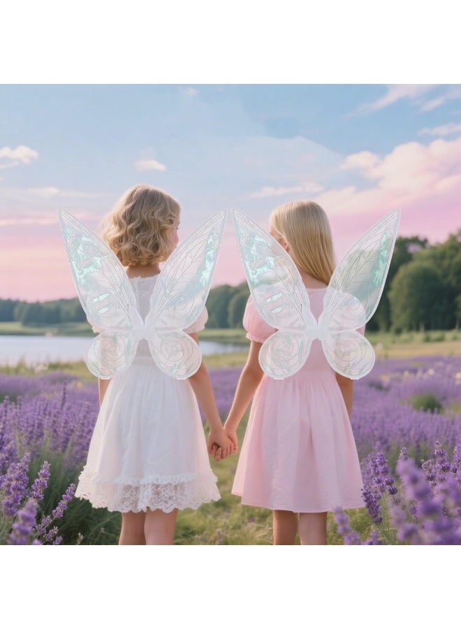 Relex Fairy Wings for Adults, Butterfly Wings for Girls,Angel Wings, Fairy Costume for Women Halloween Dress Up Party Favor Rose - Image 5