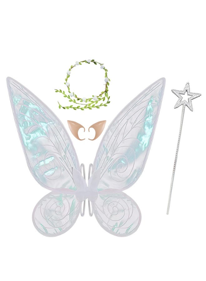 Relex Fairy Wings for Adults, Butterfly Wings for Girls,Angel Wings, Fairy Costume for Women Halloween Dress Up Party Favor Rose - Image 1