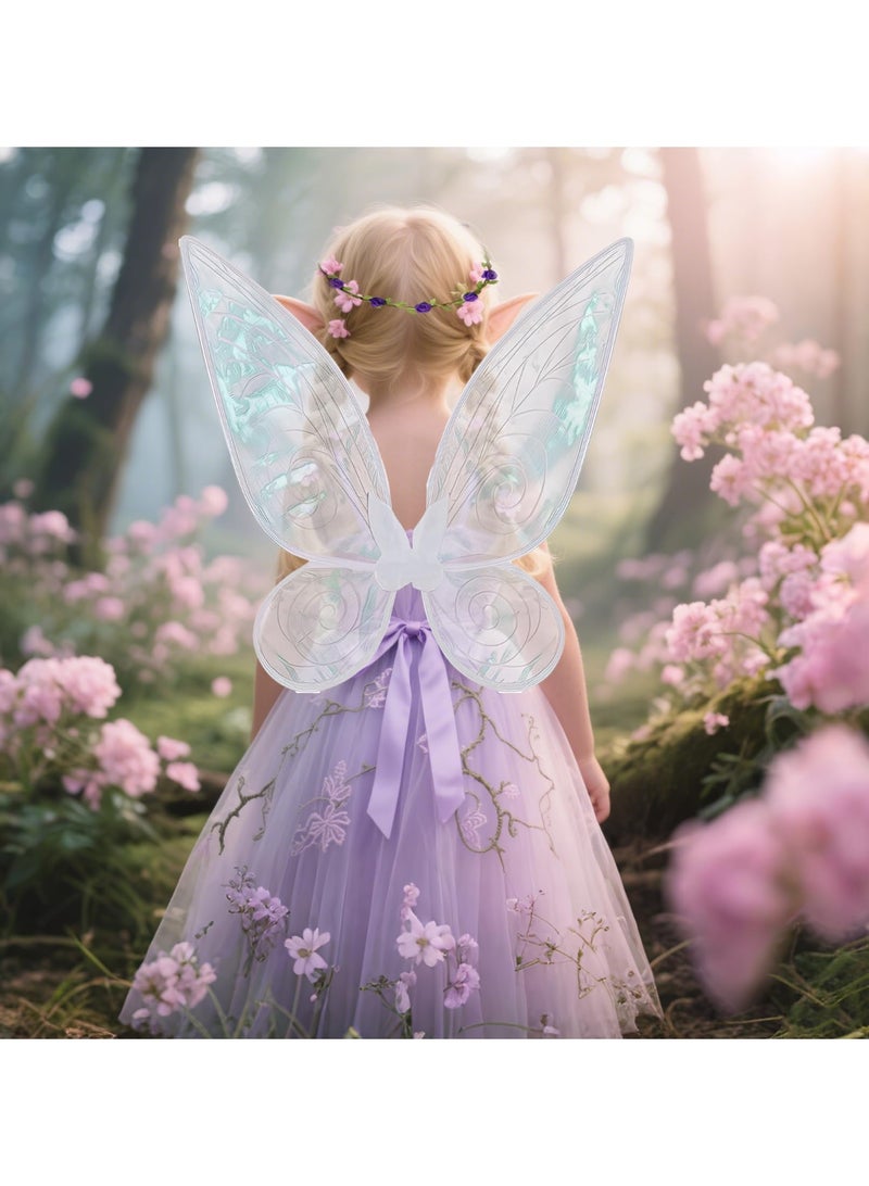 Relex Fairy Wings for Adults, Butterfly Wings for Girls,Angel Wings, Fairy Costume for Women Halloween Dress Up Party Favor Rose - Image 2