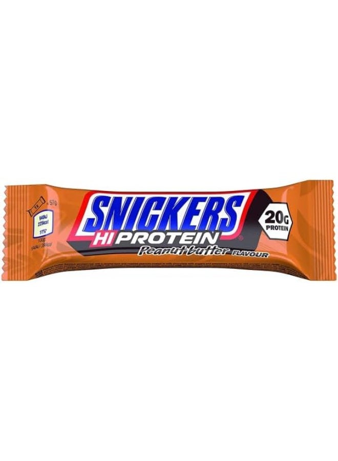 سنيكرز بار سنيكرز هاي بروتين بنكهة زبدة الفول السوداني 12 × 57 جم – 20 جم بروتين سناك عالي البروتين - Image 1