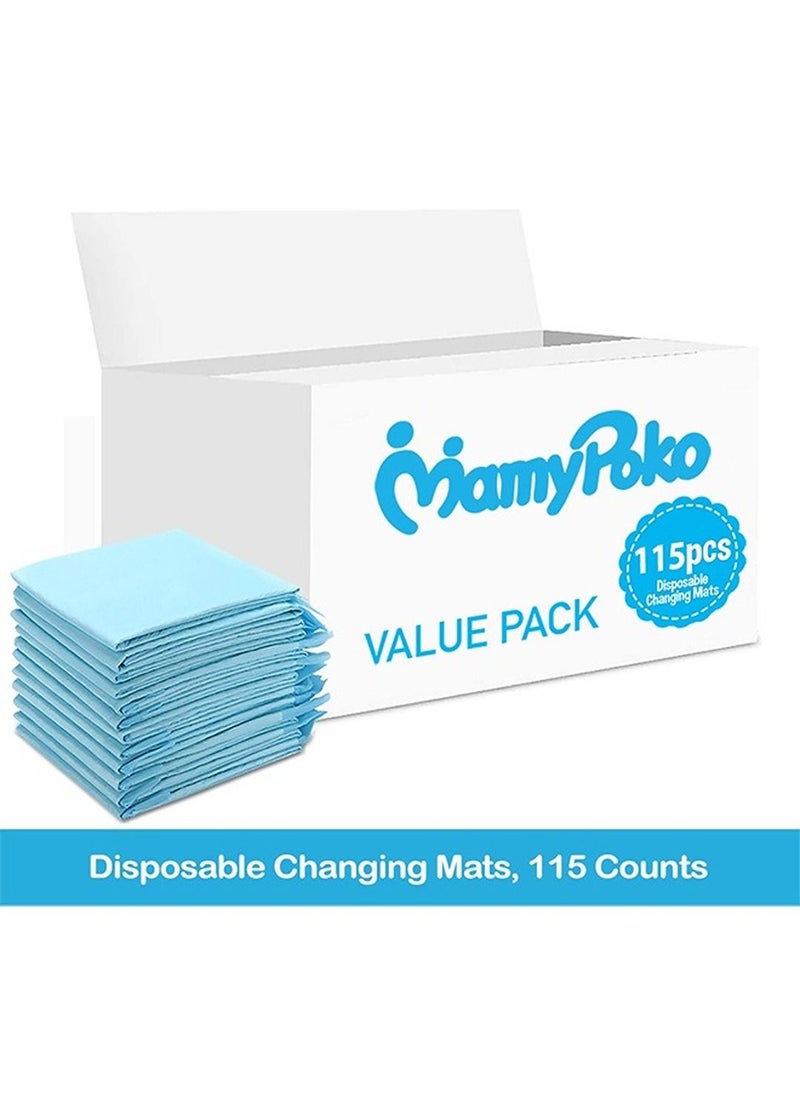 MamyPoko Disposable Changing Mats, 115 Counts, Soft Waterproof Mat, Portable Leak Proof Changing Mat, New Mom Leak-Proof Under pad, Mattress Table Protector Pad  - Image 2