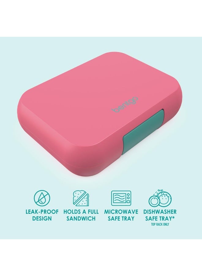 Bentgo Pop Leak-Proof Bento Lunch Box With Removable Divider - Bright Coral/Teal