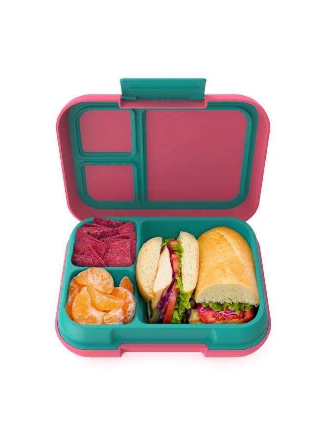 Bentgo Pop Leak-Proof Bento Lunch Box With Removable Divider - Bright Coral/Teal