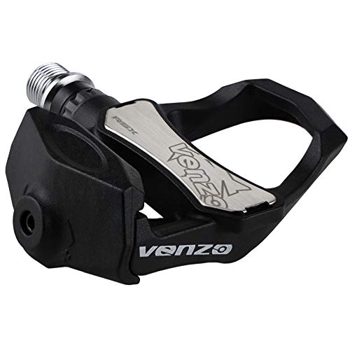 Venzo Sealed Cycling Road Bike Bicycle Clipless Pedals Compatible with Look Keo (NOT Compatible with Shimano SPD-SL or Look Delta Cleats) 9/16" with Cleats - Image 1