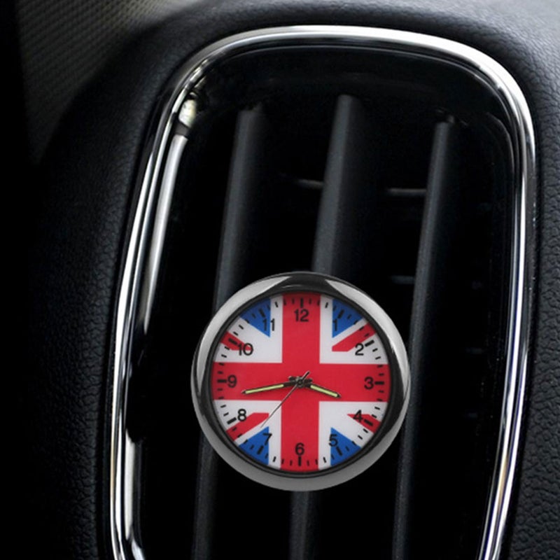 1 Set Car Interior Union Jack Clock Stainless Clock Decoration - Image 2