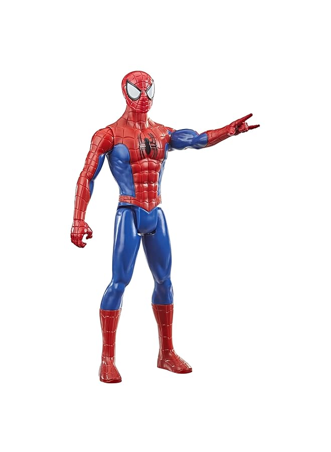مارفل لعبة مجسم شخصية سبايدر مان تايتان هيرو سيريز بمقياس 12 بوصة مع منفذ تايتان هيرو إف إكس - Image 1