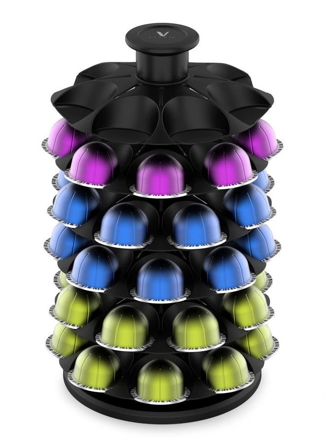 EVERIE منظم كبسولات قهوة إيفري، حامل دوار متوافق مع كبسولات نسبريسو فيرتولاين، يتسع لـ 48 كبسولة، NRS02 - Image 3