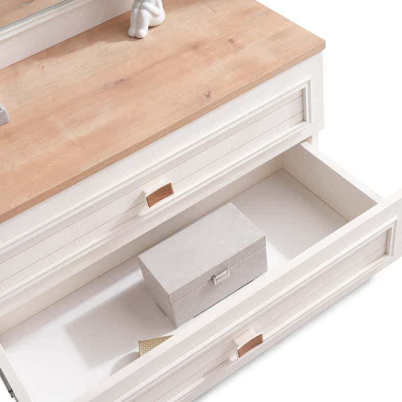 Pan Home SEDIR KIDS DRESSER 3 DRAWERS WITH MIRROR - CREAM - Image 3