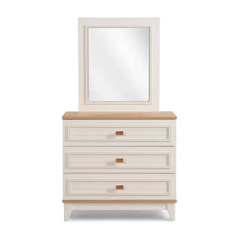 Pan Home SEDIR KIDS DRESSER 3 DRAWERS WITH MIRROR - CREAM - Image 4