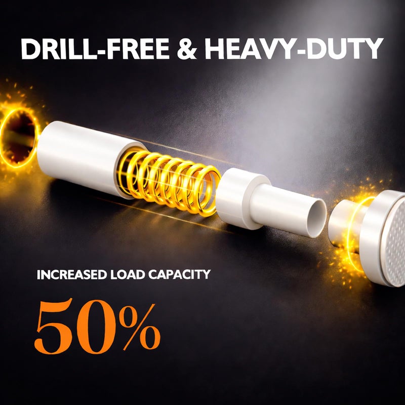 Gonnrly White Room Dividers Tension Curtain Rod, No Drilling Adjustable 72-200" W x 43-120" H Pole,Divider for Room Separation - Image 4