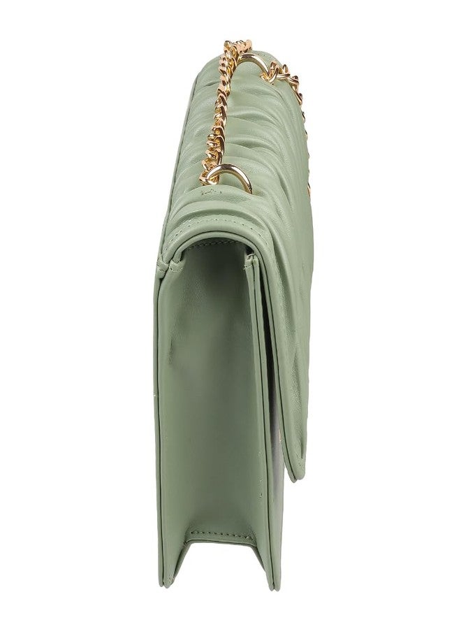 Metro Women Green Flap Over Sling (66-22) - Image 5