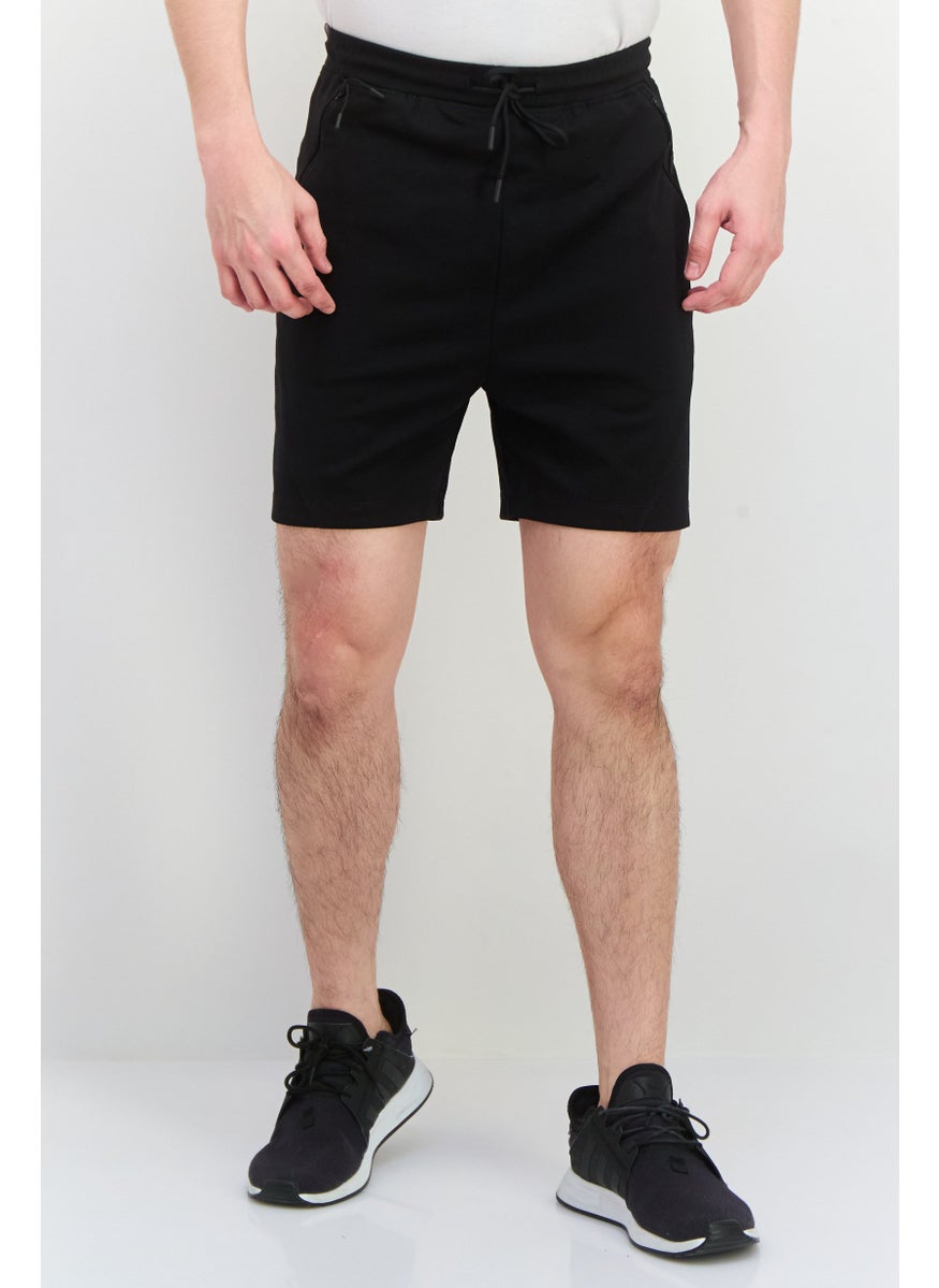 Jack Jones - Men Plain Drawstring Basic Short, Black - Image 1