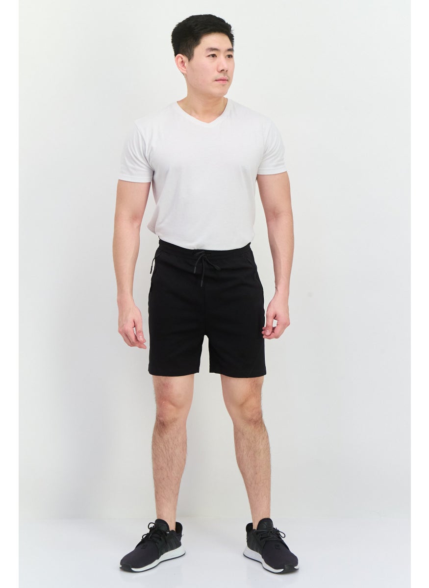 Jack Jones - Men Plain Drawstring Basic Short, Black - Image 1