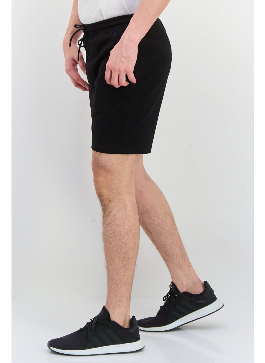 Jack Jones - Men Plain Drawstring Basic Short, Black - Image 1