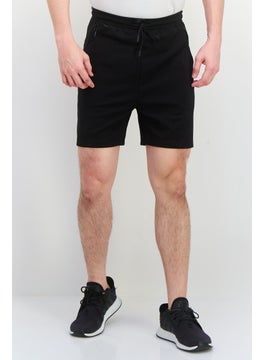 Jack Jones Men Plain Drawstring Basic Short, Black  - Image 1