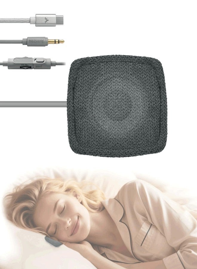 Avantree Slumber Mini – Ultra-Thin Wired Pillow Speaker for Sleeping, Soft Bedtime Audio, No Charging Needed, in-Line Volume Control, USB-C & AUX, Sleeping Headphones for Podcasts & Audiobooks - Image 1