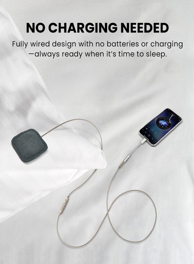 Avantree Slumber Mini – Ultra-Thin Wired Pillow Speaker for Sleeping, Soft Bedtime Audio, No Charging Needed, in-Line Volume Control, USB-C & AUX, Sleeping Headphones for Podcasts & Audiobooks - Image 5