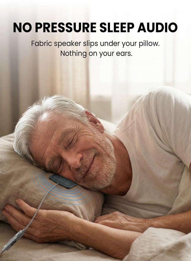 Avantree Slumber Mini – Ultra-Thin Wired Pillow Speaker for Sleeping, Soft Bedtime Audio, No Charging Needed, in-Line Volume Control, USB-C & AUX, Sleeping Headphones for Podcasts & Audiobooks - Image 2