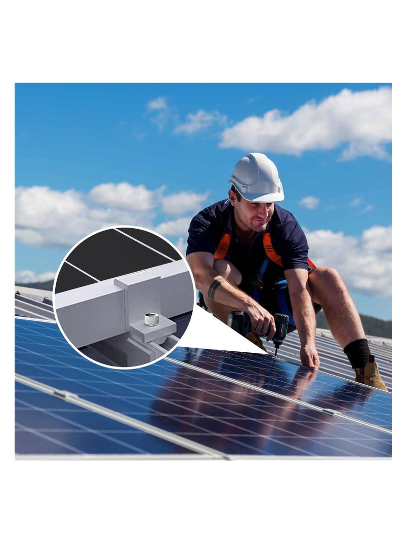 6Pcs Solar Panel Bracket, Photovoltaic Edge Clamp Holders, Adjustable Support for Roof Mounting, RV Boat Wall Caravans Yacht  - Image 5