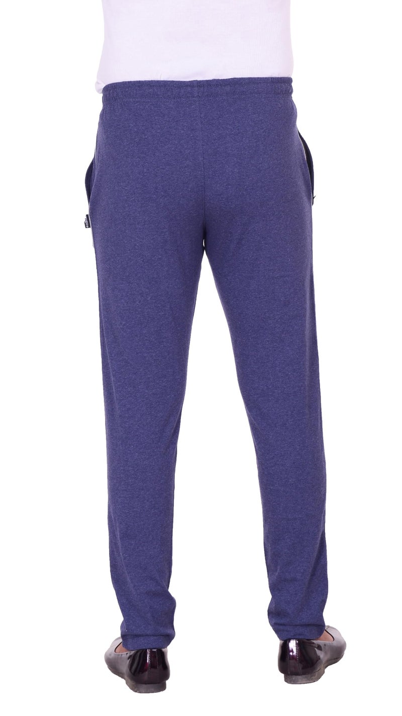 VEGO Men's Regular Cotton Blended Blue Plus Size Lower/Track Pants - Image 5