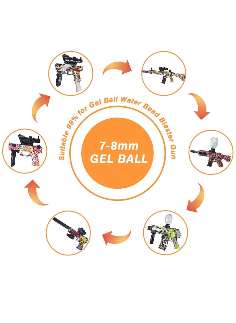 DUSALA - Gel Ball Blaster Refill Ammo Water Bullets Beads 6 Pack–60,000 Rounds Per Pack – Compatible with Gel Blasters Ammo Splatter Ball Gun - Image 1