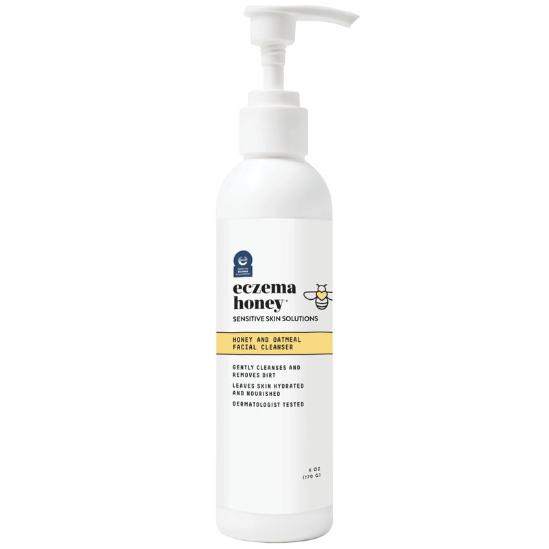 ECZEMA HONEY Oatmeal Facial Cleanser - Natural Eczema Face Wash Prevents Breakouts - Daily Gentle Face Cleanser for Dry, Itchy, Sensitive, & Irritable Skin (6 Oz) - Image 1