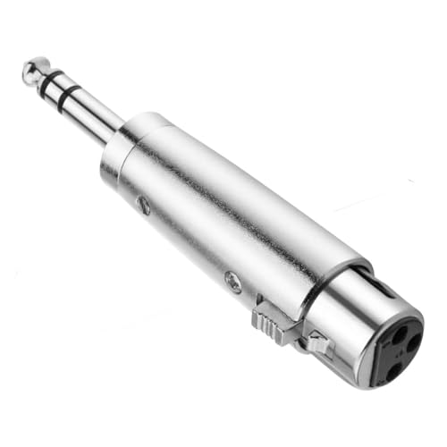KEBILSHOP XLR Female to 1/4 Inch 6.35mm TRS Adapter (1 pcs) - Female XRL to 1/4 Inch Stereo Male Balanced Audio Connector - Image 1