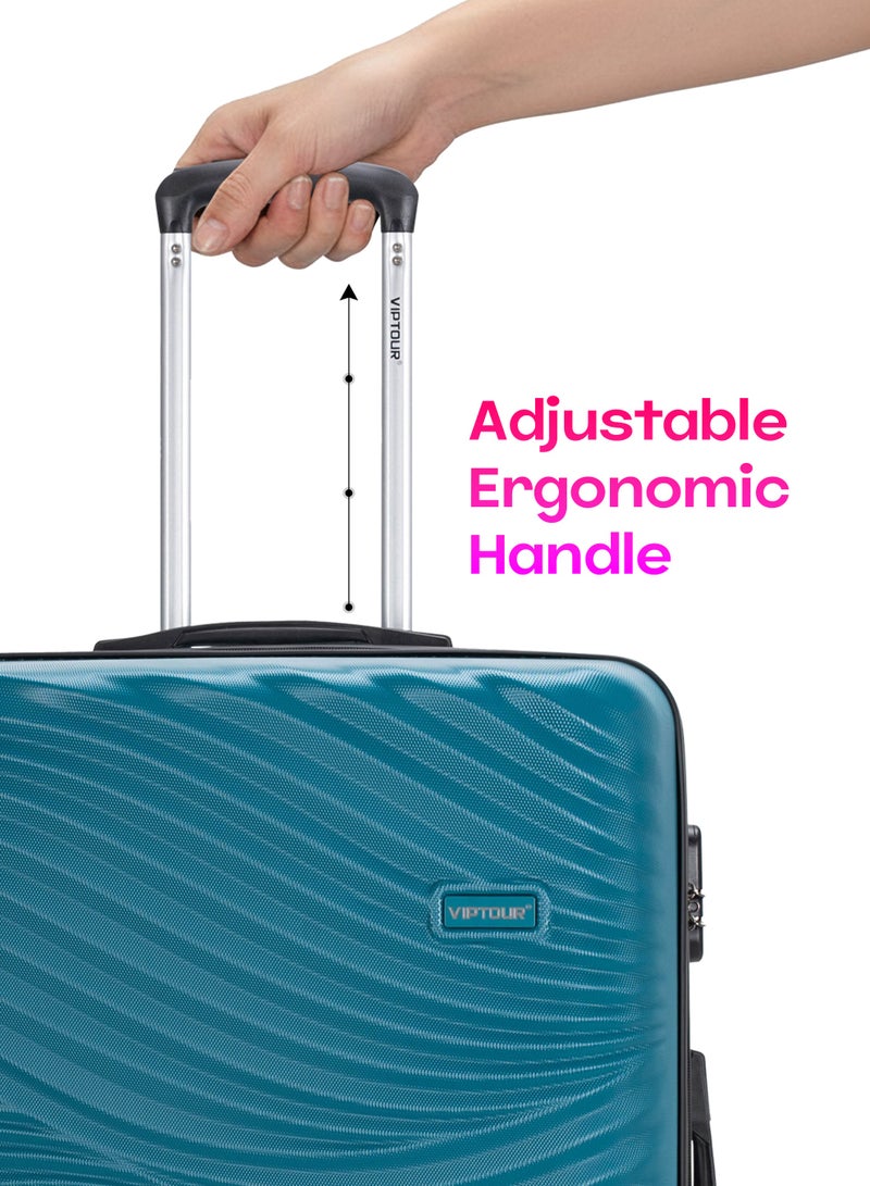 فيبتور 4 قطع هارد سايد سبينر مع مجموعة عربة أمتعة بقفل رقمي - Image 5